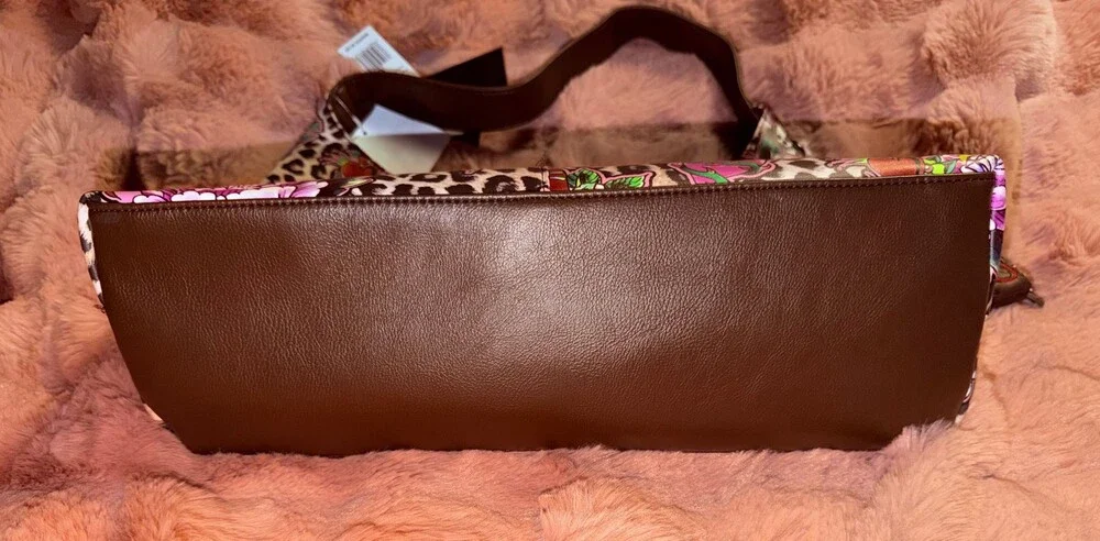 Ed Hardy Leopard Print Skull Tattoo Shoulder Bag Studded Y2K Purse NWT